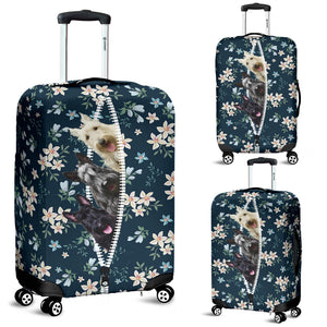 Scottish Terrier-Flowers-Luggage covers