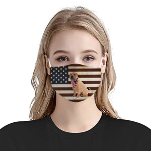 Shar pei American Flag EZ03 1105 Face Mask