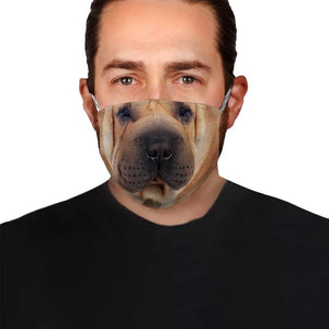Shar pei Face 02 EZ03 1504 Face Mask