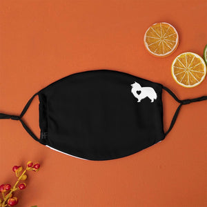 Sheltie Shetland Sheepdog Heart EZ07 2008 Face Mask