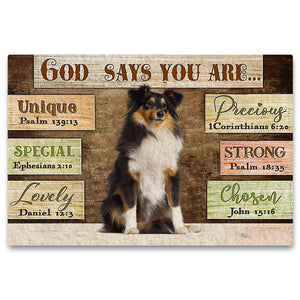Shetland Sheepdog God Says You Are Doormat