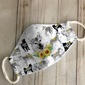 Shiba Inu Sunflower EZ07 2606 Face Mask