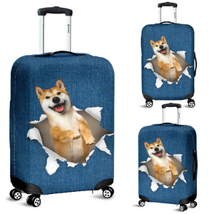 Shiba Inu-Torn Paper Luggage Covers