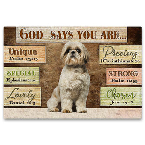 Shih Tzu2 God Says You Are Doormat