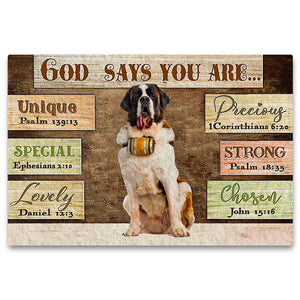 St Bernard God Says You Are Doormat