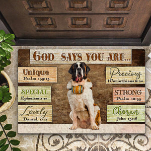 St Bernard God Says You Are Doormat