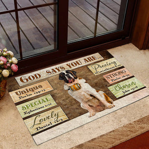 St Bernard God Says You Are Doormat