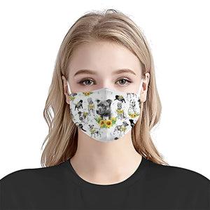 Staffordshire Bull Terrier Sunflower EZ07 2206 Face Mask