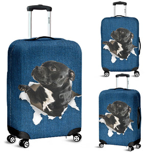 Staffordshire Bull Terrier-Torn Paper Luggage Covers