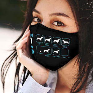Stubborn Dachshund Tricks EZ03 0907 Face Mask