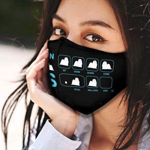 Stubborn Maltese Tricks EZ03 0907 Face Mask