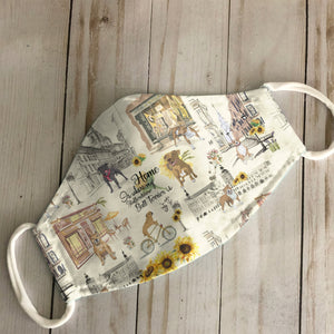 Urban, Sunflower And Staffordshire Bull Terrier EZ07 2207 Face Mask