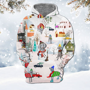 Weimaraner-Winter Holiday Hoodie