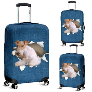 Wire Hair Fox Terrier-Torn Paper Luggage Covers