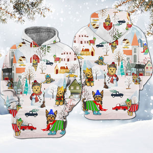 Yorkie-Winter Holiday Hoodie