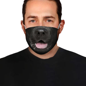 Black Labrador Face EZ01 Face Mask