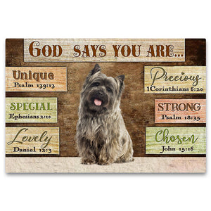 Cairn Terrier God Says You Are Doormat