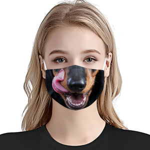 Dachshund Face EZ01 Face Mask