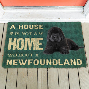 Bugybox 3D A House Is Not A Home Newfoundland Dog Doormat