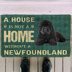 Bugybox 3D A House Is Not A Home Newfoundland Dog Doormat