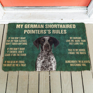 Bugybox 3D German Shorthaired Pointers's Rules Doormat