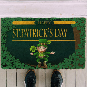 Bugybox 3D Happy St Patrick Day Leprechaun Doormat