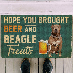 Bugybox 3D Hope You Brought Beer And Pitbull Treats Doormat