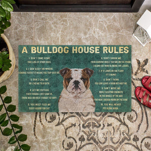 Bugybox 3D House Rules Bulldog Dog Doormat