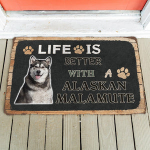 Bugybox 3D Life Is Better With A Alaskan Malamute Doormat