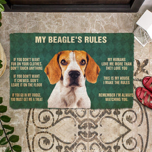 Bugybox 3D My Beagle's Rules Doormat