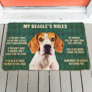 Bugybox 3D My Beagle's Rules Doormat