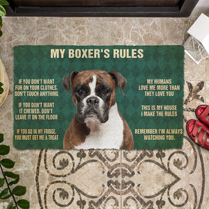 Bugybox 3D My Boxer's Rules Doormat