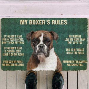 Bugybox 3D My Boxer's Rules Doormat