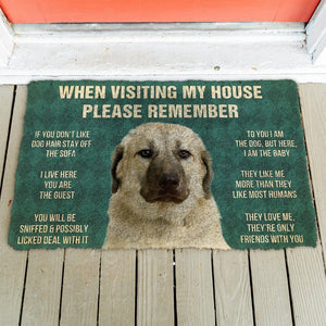 Bugybox 3D Please Remember Anatolian Shepherd Dogs House Rules Doormat