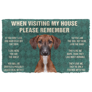 Bugybox 3D Please Remember Azawakh Dogs House Rules Doormat