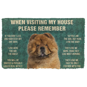 Bugybox 3D Please Remember ChowChow Dog's House Rules Doormat
