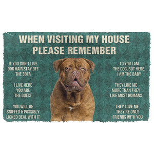 Bugybox 3D Please Remember Dogue de Bordeaux Dogs House Rules Doormat