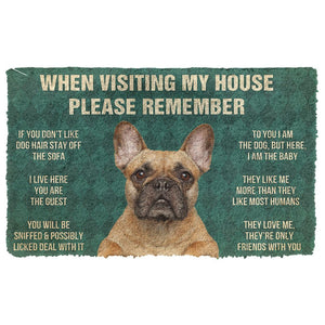 Bugybox 3D Please Remember French Bulldog Dog's House Rules Doormat