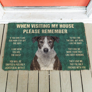 Bugybox 3D Please Remember Ibizan Hound Dogs House Rules Doormat
