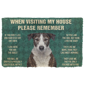 Bugybox 3D Please Remember Ibizan Hound Dogs House Rules Doormat