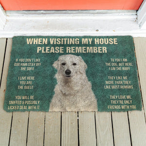 Bugybox 3D Please Remember Kuvasz Dogs House Rules Doormat