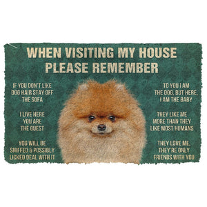 Bugybox 3D Please Remember Pomeranian Dogs House Rules Doormat
