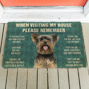 Bugybox 3D Please Remember Yorkshire Terrier Dog's House Rules Doormat