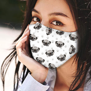 Pug Pattern EZ01 Face Mask