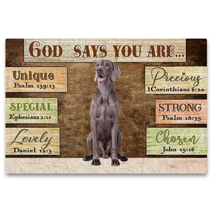 Weimaraner God Says You Are Doormat