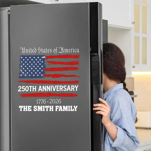 USA 250th Anniversary Personalized Family Name Decal Sticker