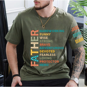 Awesome Father - Personalized Pure cotton T-shirt