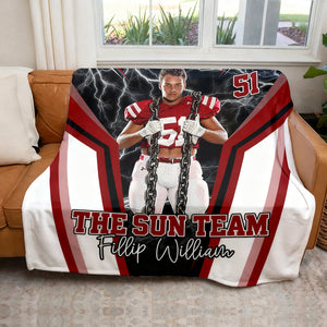 I Will Always Be Your Biggest Fan - Personalized Football Blanket For Football Mom Grandma