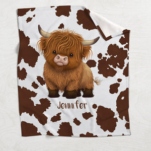 Just A Girl Who Loves Highland Cows - Personalized Blanket