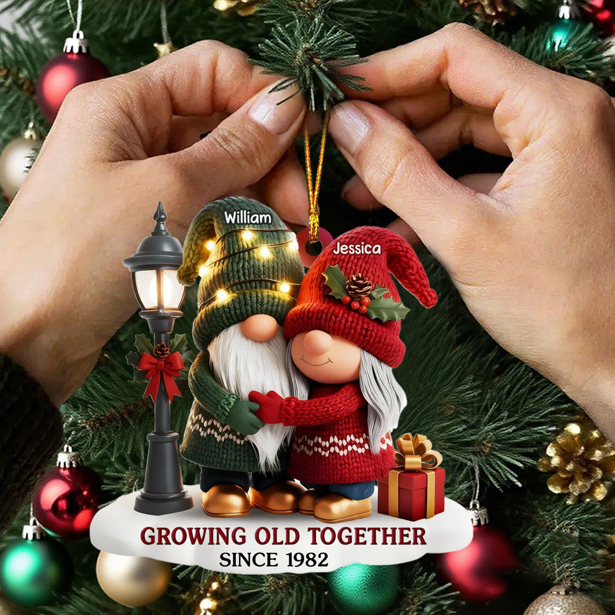 Personalized Anniversary Christmas Ornament Wedding Gifts For Husband And Wife, Him And Her - Our Story Continues